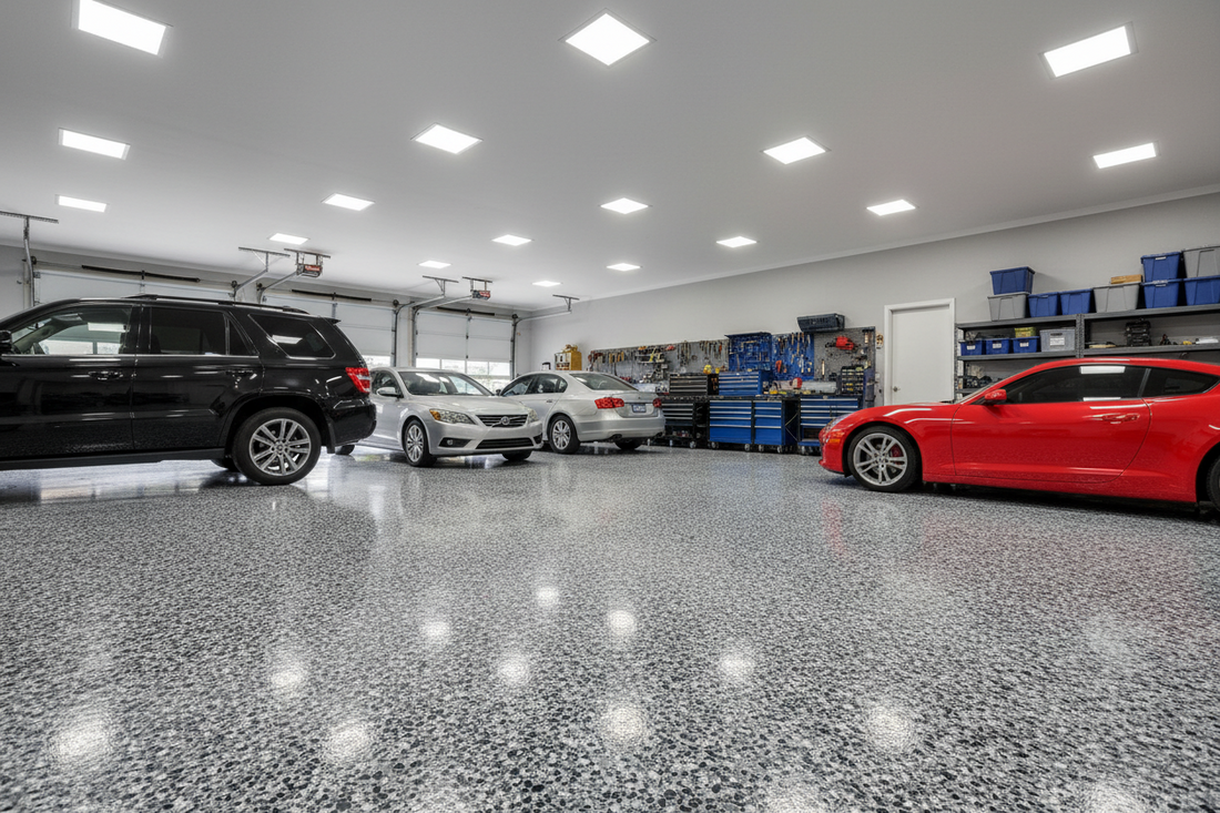 How Decorative Flakes Help Extend the Visual Life of High-Traffic Garage Floors