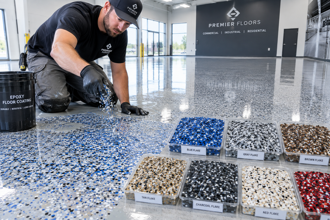 Why Professional Flooring Contractors Need More Than One Epoxy Flake Color