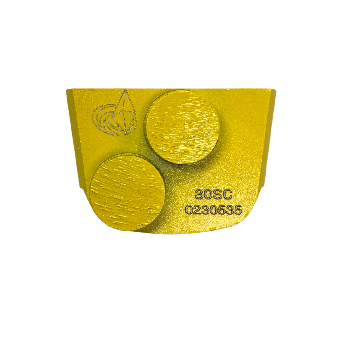 Lavina Diamond Style Quick Change Yellow Trapezoid Double Button - Grit 30 - Soft Concrete