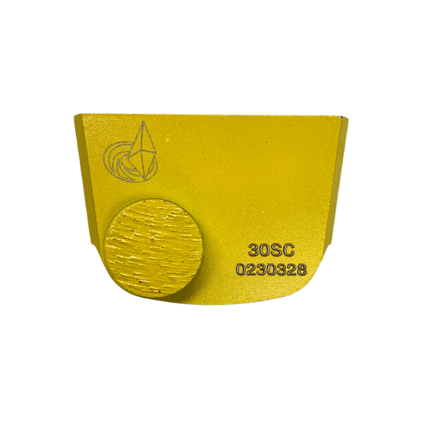 Lavina Diamond Style Quick Change Yellow Trapezoid Single Button - Grit 30 - Soft Concrete