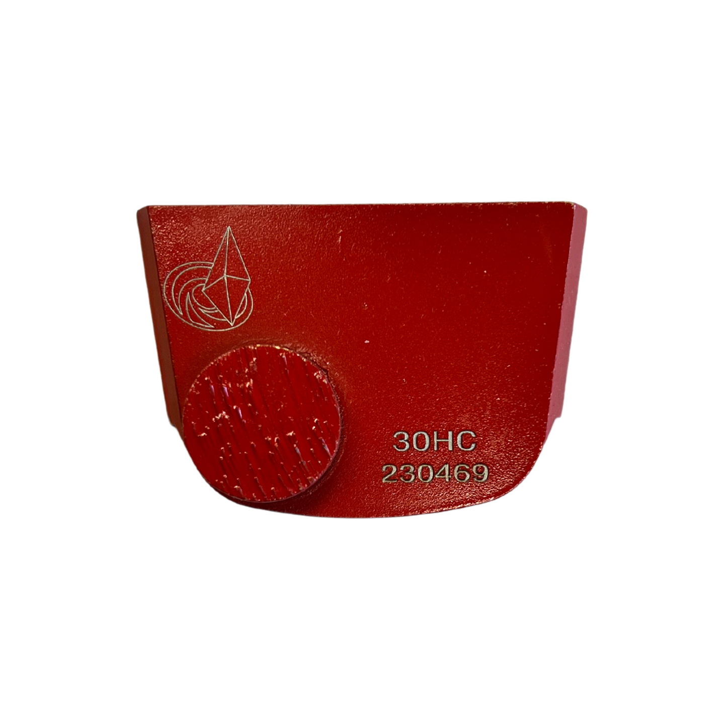 Lavina Diamond Style Quick Change Red Trapezoid Single Button - Grit 30 - Hard Concrete